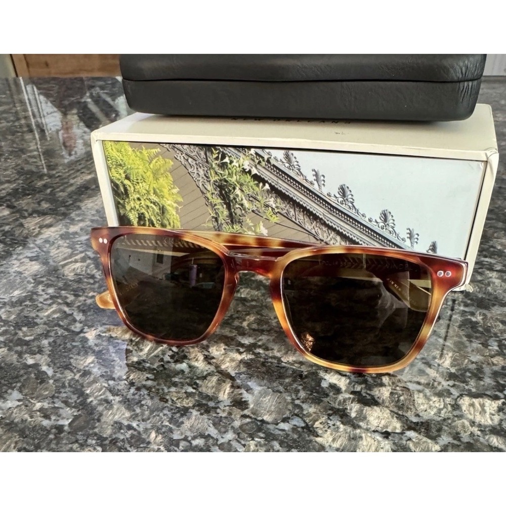 KREWE VINDEL Sunglasses Amber Tortoise Polarized 53-21-145 New Orleans Design